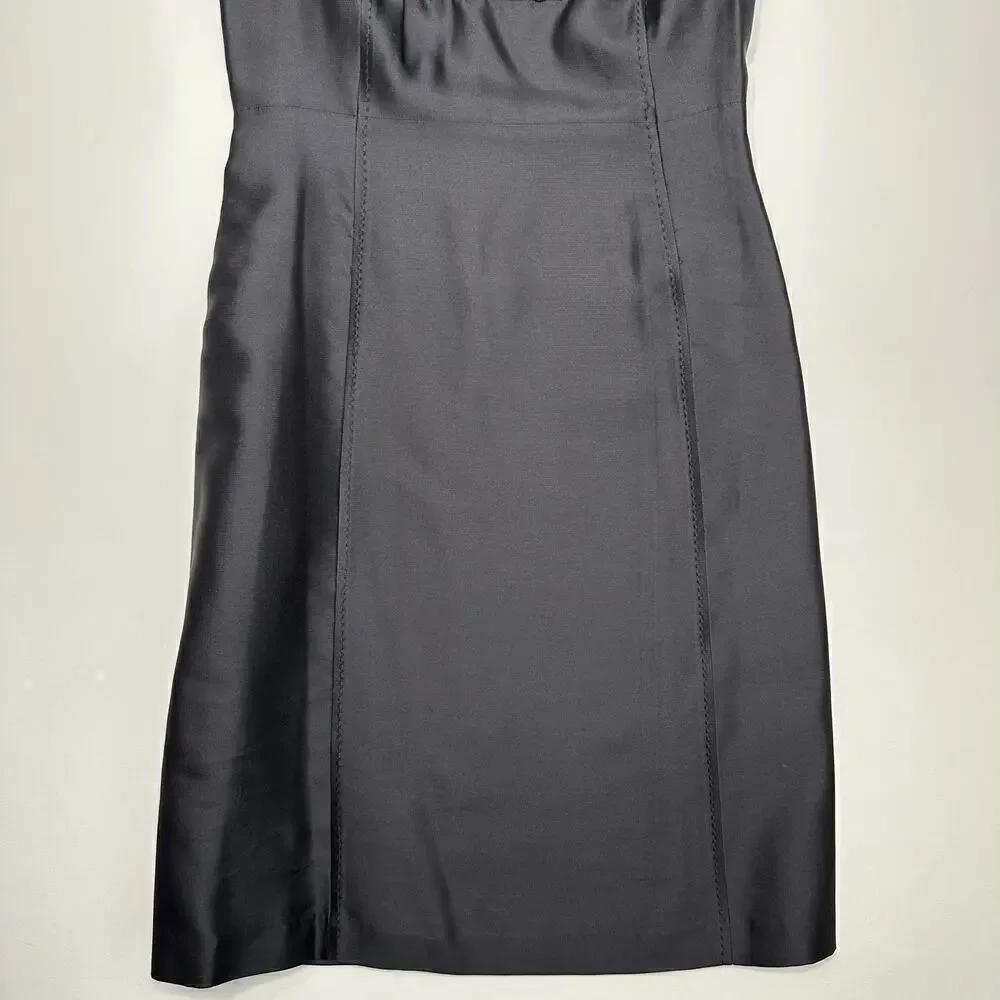 Tory Burch Beaded Neckline Black Sheath Dress
